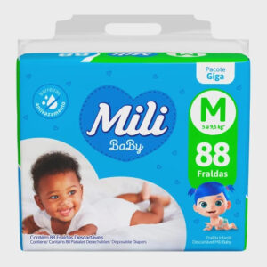 Fralda Mili Baby Giga M com 88 Unidades