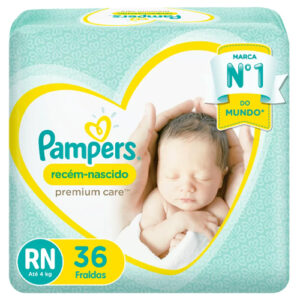FRALDAS PAMPERS RN PREMIUM CARE C/36 UNIDADES
