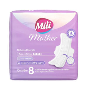 ABSORVENTE MILI MULHER COM 8 UNIDADES