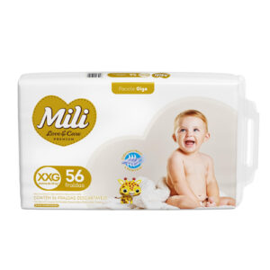 Fralda Mili Love e Care Giga XXG com 56 unidades