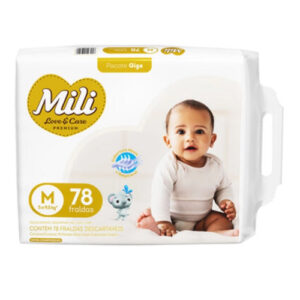 Fralda Mili Love e Care M c/78