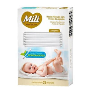 Hastes Flexíveis Biodegradáveis Mili com 75 Unidades