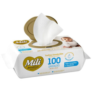 Toalha Umedecida Mili LoveCare – Pacote com 100 Unidades