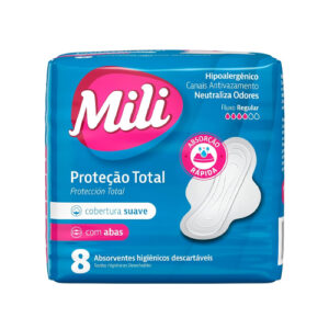ABS. MILI PROTEÇÃO TOTAL SUAVE - PACOTE COM 8 PEÇAS