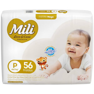 Fralda Love & Care Mega P com 56 Unidades