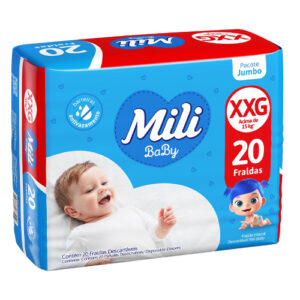 Fralda Mili Ultra Seca Jumbo XXG com 20 Unidades