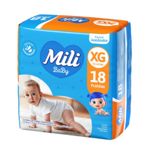 Fralda Mili Ultra Seca Jumbinho XG com 18 Unidades