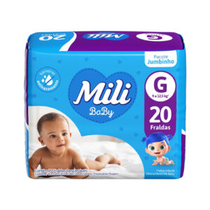 Fralda Mili Ultra Seca Jumbinho G com 20 Unidades