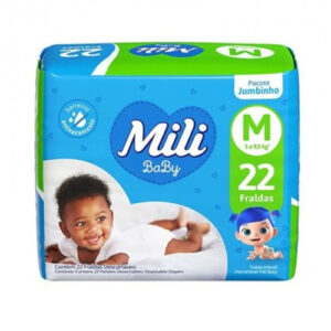 Fralda Mili Ultra Seca Jumbinho M com 22 Unidades